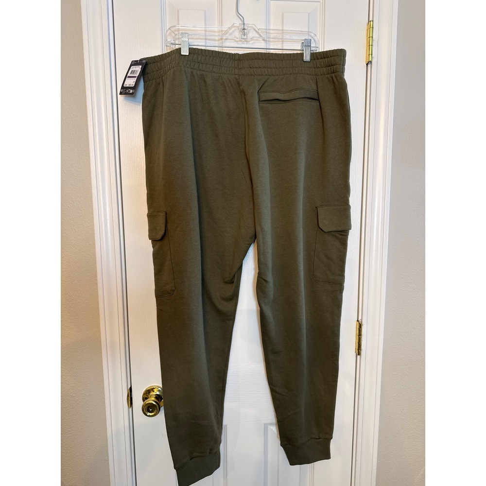 Under Armour Rival Fleece Cargo Joggers Mens 2XL Green Pants 1382134 NWT - Picture 2 of 15